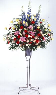 スタンド花・1段 ピンク系